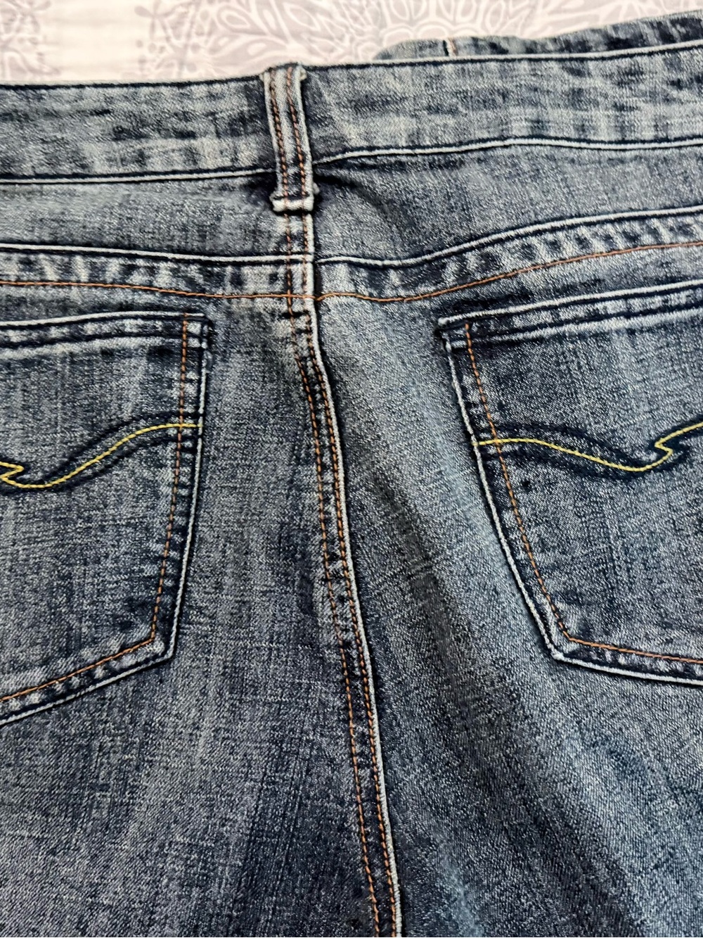 Baccini 10P Blue Boot Cut Jeans with Floral Stitching - Picture 6 of 7